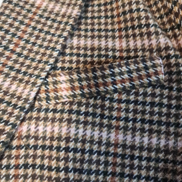 🌸🔥Topshop Women's Brown Botton Houndstood Pattern Blazer size 8 NWT - Picture 2 of 9